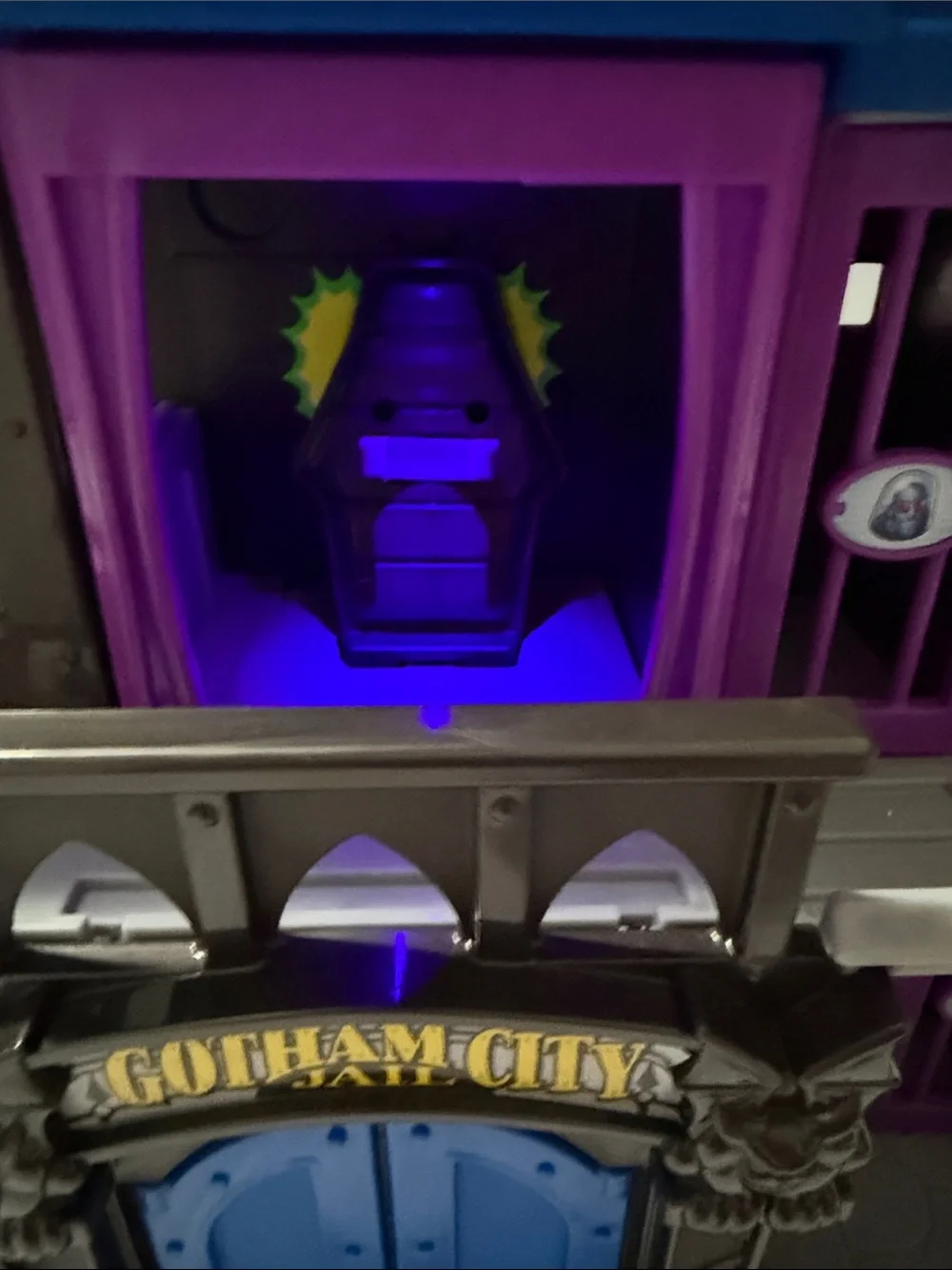 Mattel Gotham City Jail Playset - Blue & Purple With Accessories & Batman Figure